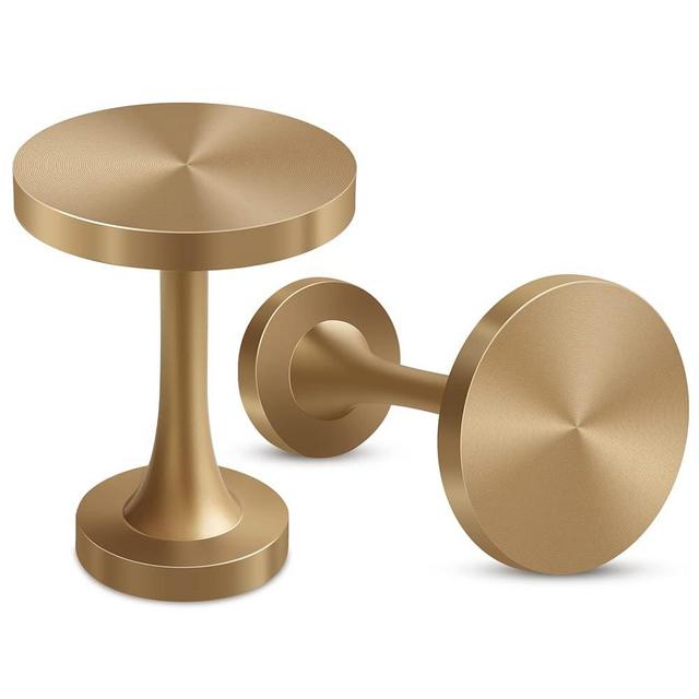 Curtain Holdbacks, Decorative Curtain Tieback Hooks Wall Mounted Metal Drapery Holdbacks with Screws, Vintage Curtain Tassel Holders Medallion Round Curtain Pull Backs, Dark Gold 2 Pack