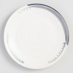 Blue and White Reactive Glaze Dinner Plates Set of 4