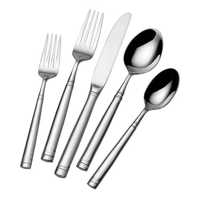 Mikasa 5100238 Stephanie 20-Piece 18/10 Stainless Steel Flatware Set, Service for 4 (Stephanie)