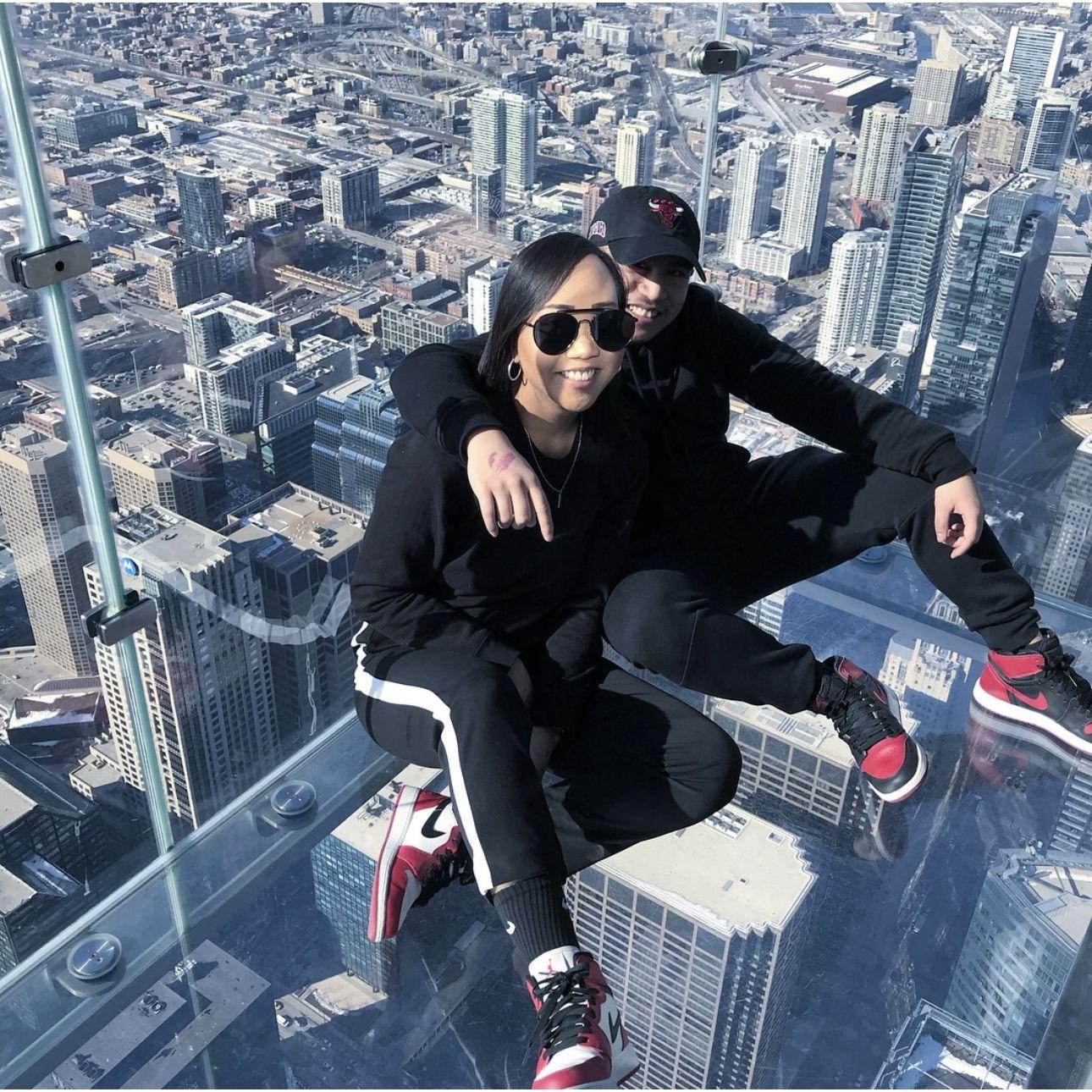 Chicago, 2018: We spent our 1st Valentine's day in Chicago watching a Raptors vs. Bulls game. Sky's the limit!