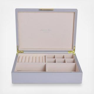 Large Lacquered Gold Hinge Jewelry Box