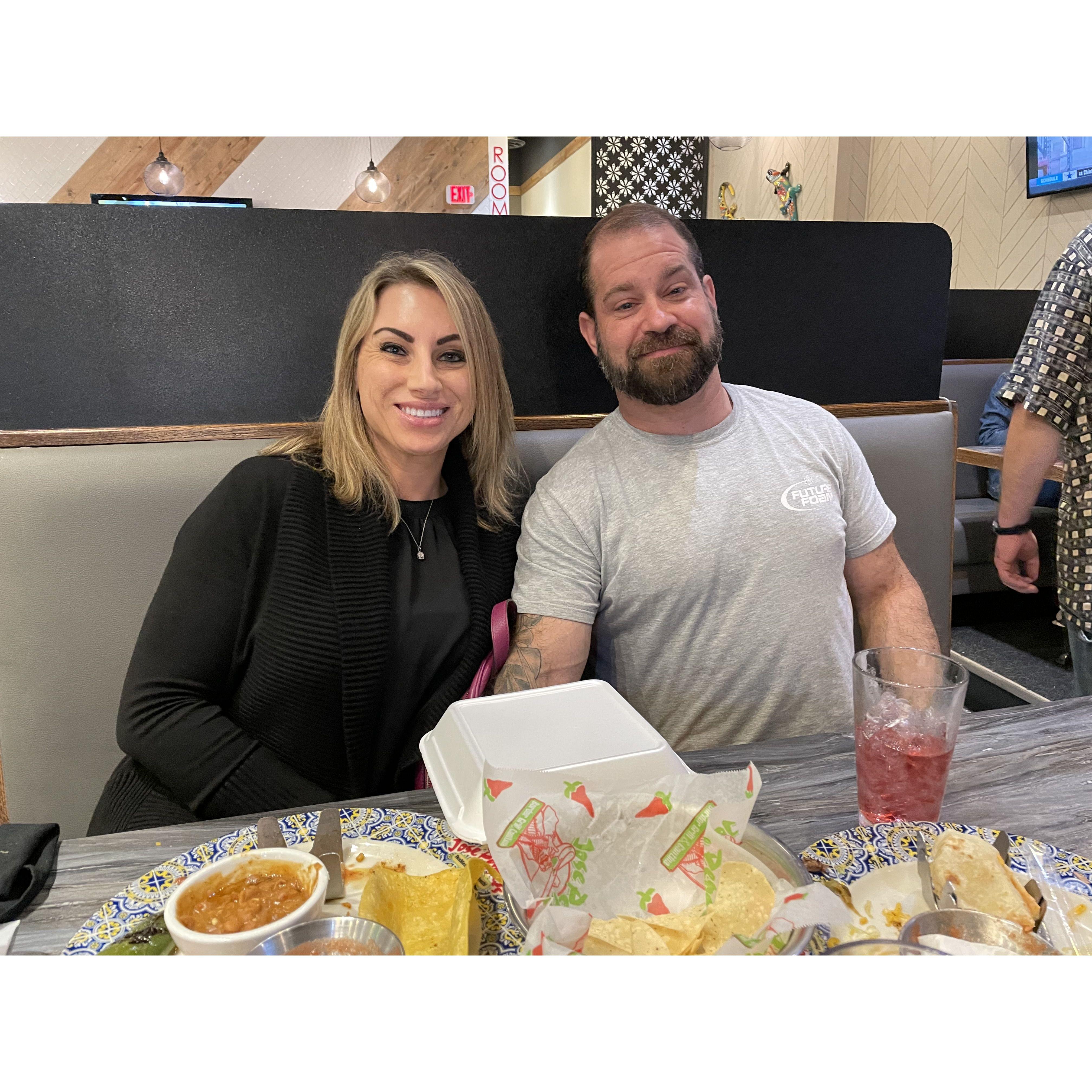 Mike's first daughter, Erika and her great husband Jamie. They accepted Judi right into their family.