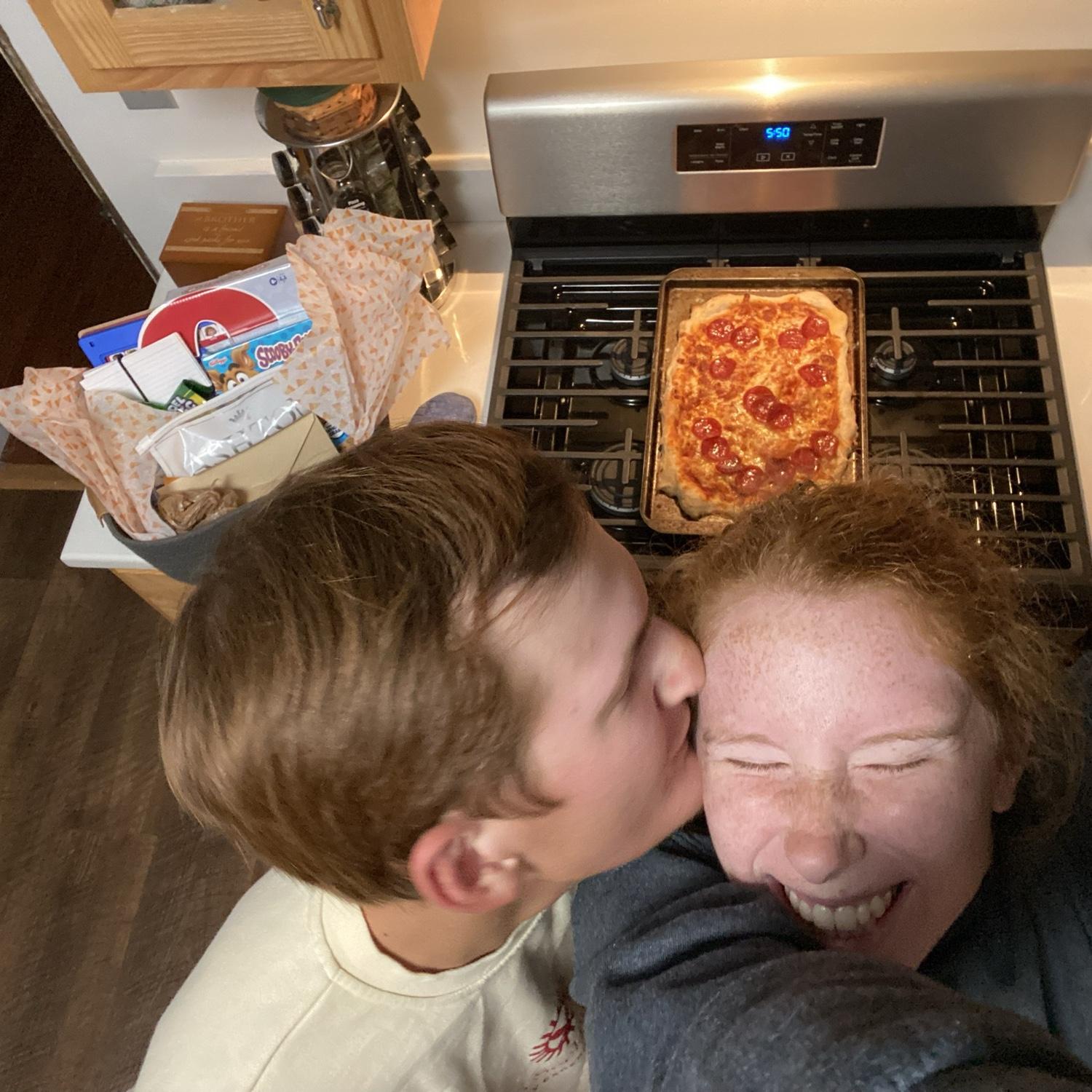 October 2022, pizza making at Uncle Melvin’s cabin in Virginia. The next day would be our first time visiting Charlottesville to tour UVA for Bailey’s future graduate program!