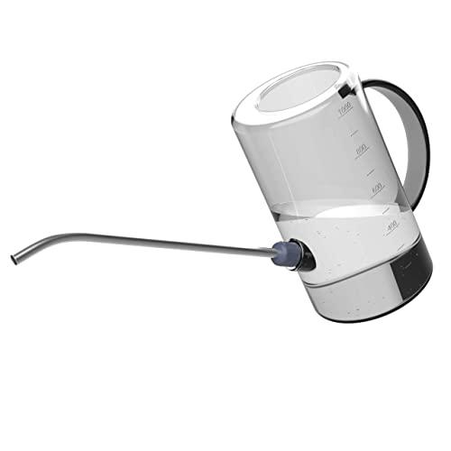 Brilliest Watering Can for Indoor/Outdoor Plants – Long Spout Stainless Steel – Plastic - Easy Measure - Modern - Succulents/Airplants/Houseplants/Outside Gardening (Black)