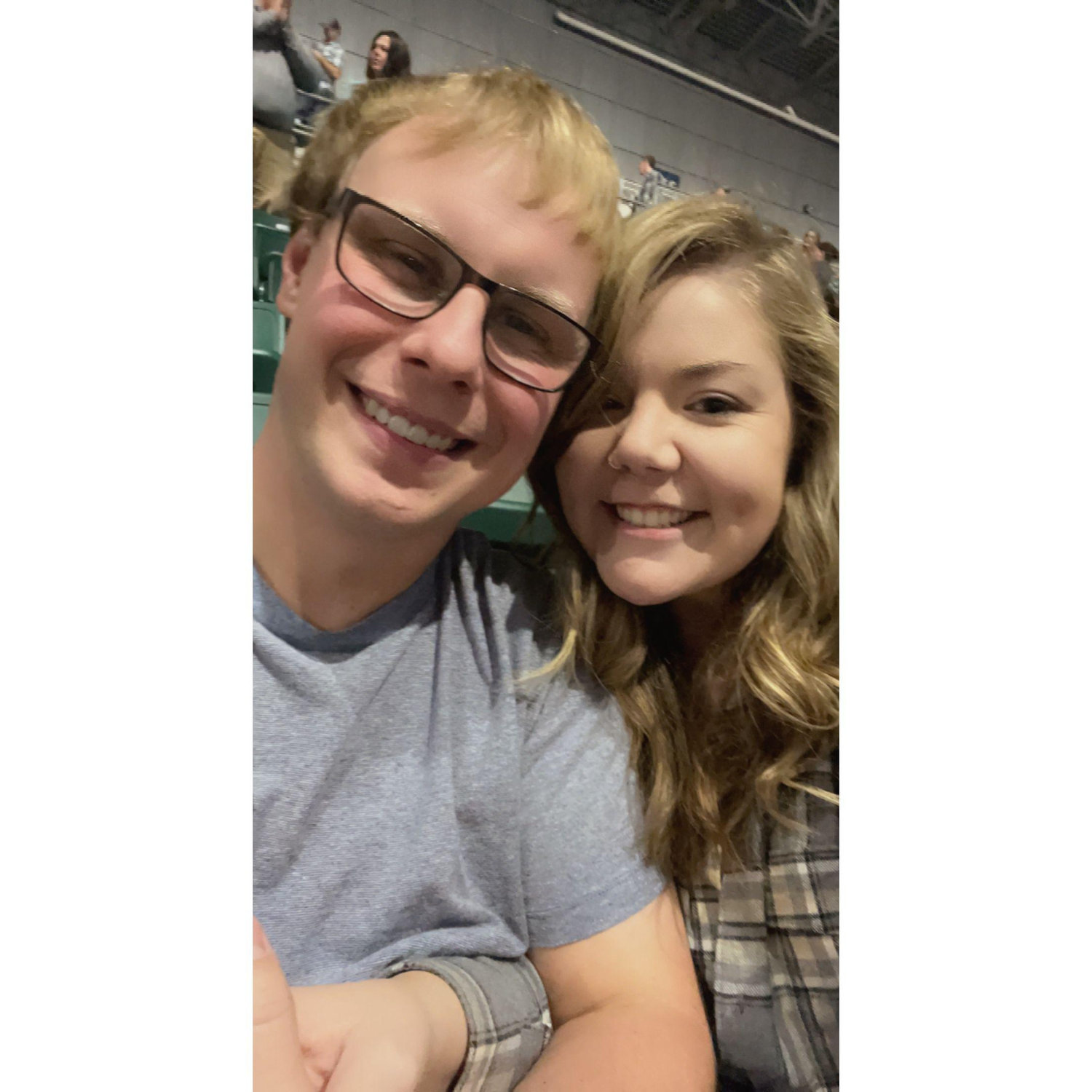 Double date at the Thomas Rhett concert - our first "date" after making it official!
