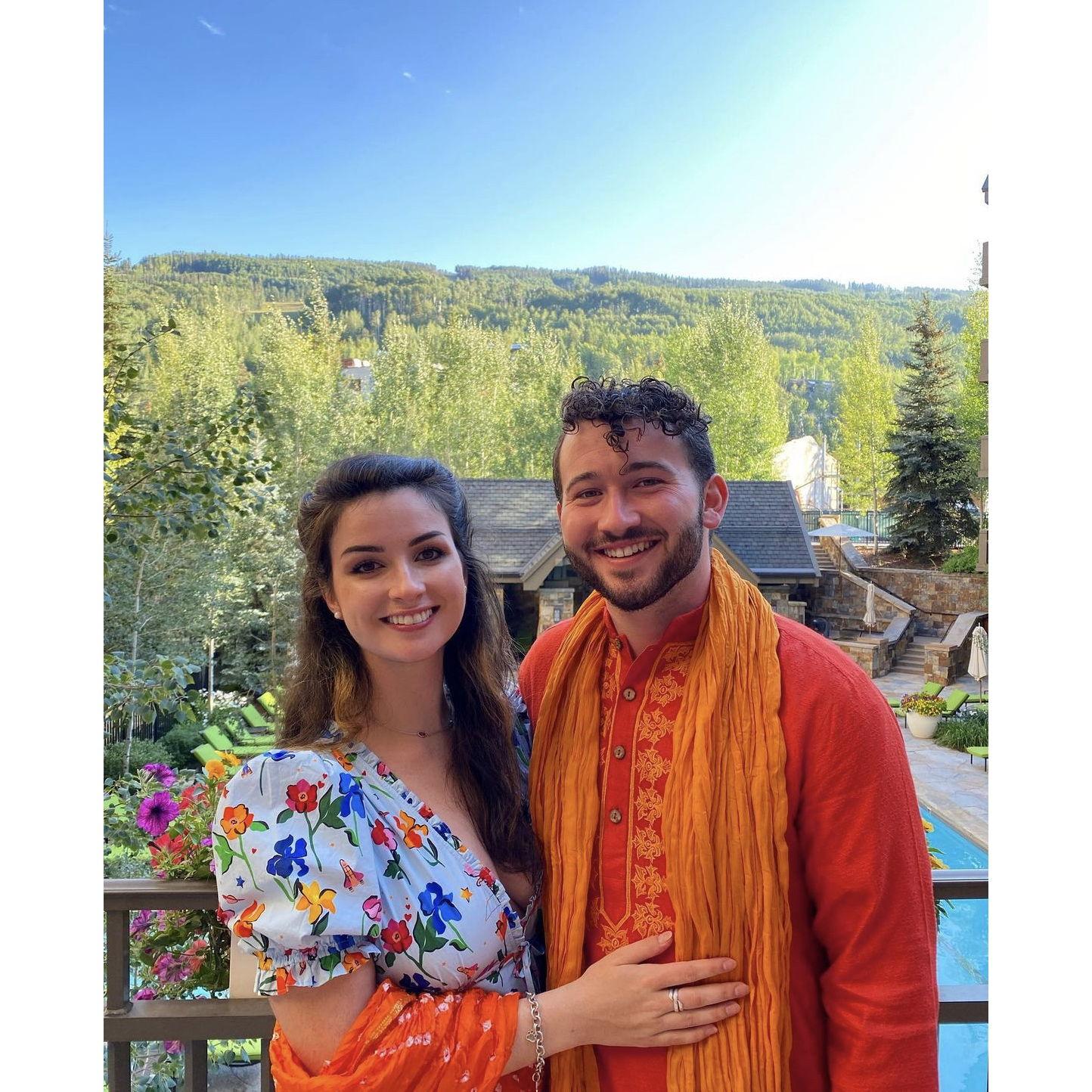 The first Wedding the couple attended together in Vail, CO. Maureen & Andy, be sure to say hi to them at the Wedding!