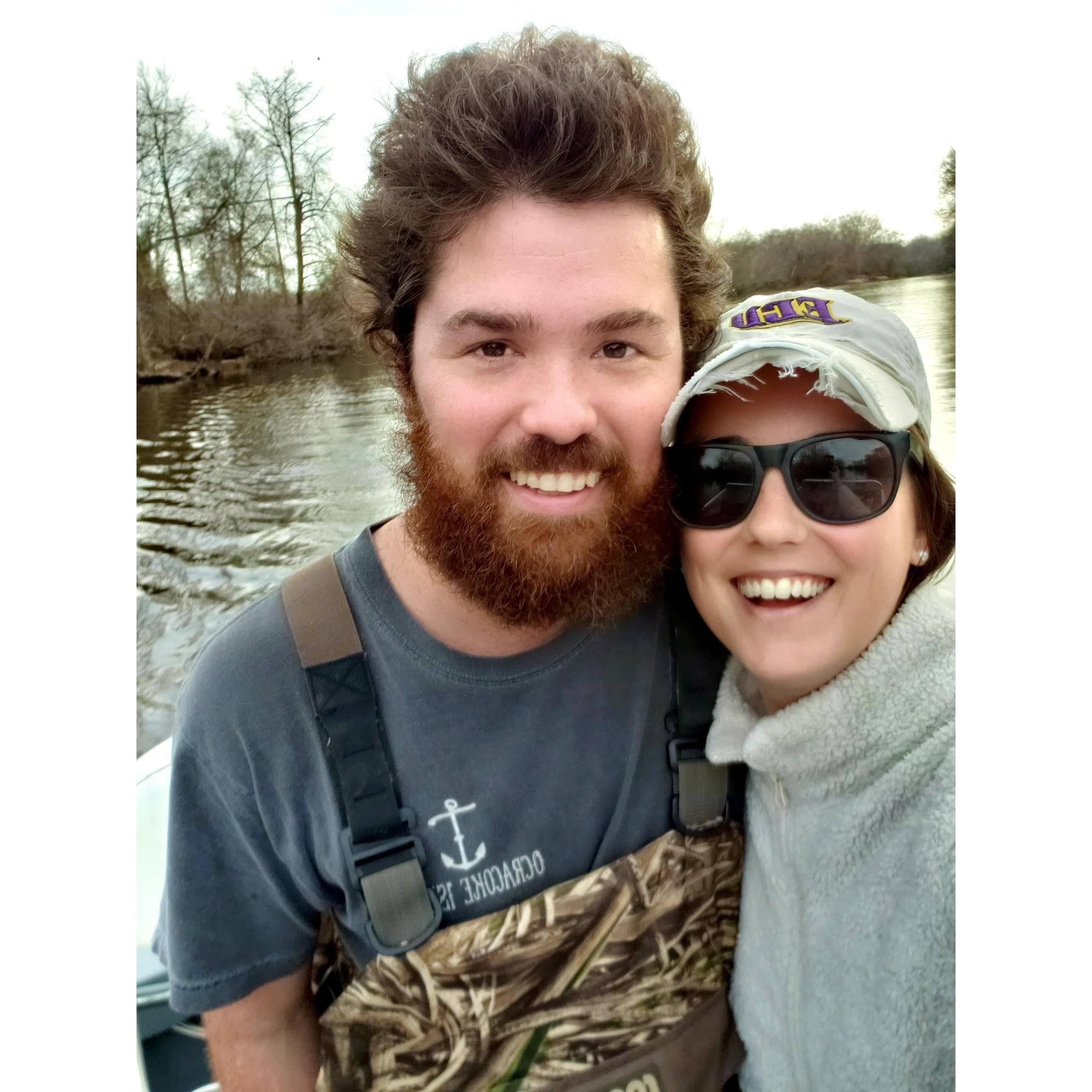 On the Tar River, New Years Day 2022-- one of the first places we spent time together