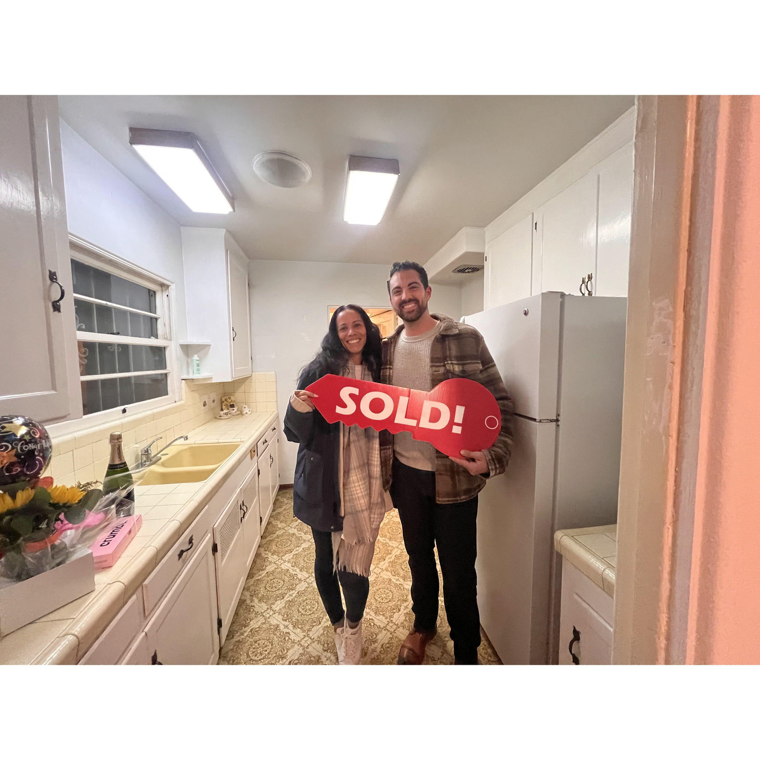 The day we closed on our house and got the keys!