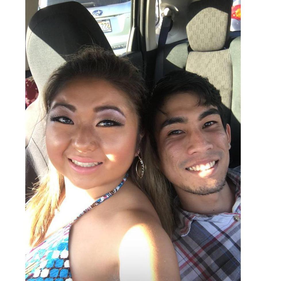 Getting a quick picture before we go out and eat.