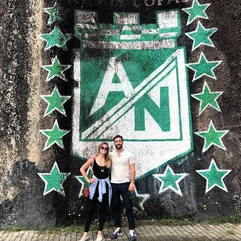 We came across this sign in Guatape - I think we were told it was a logo for a school. Either way - perfect photo opp.