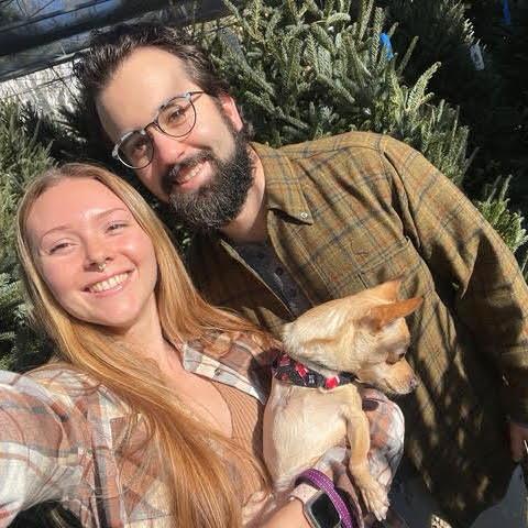 Stella helps pick out the family Christmas Tree on Thanksgiving!
