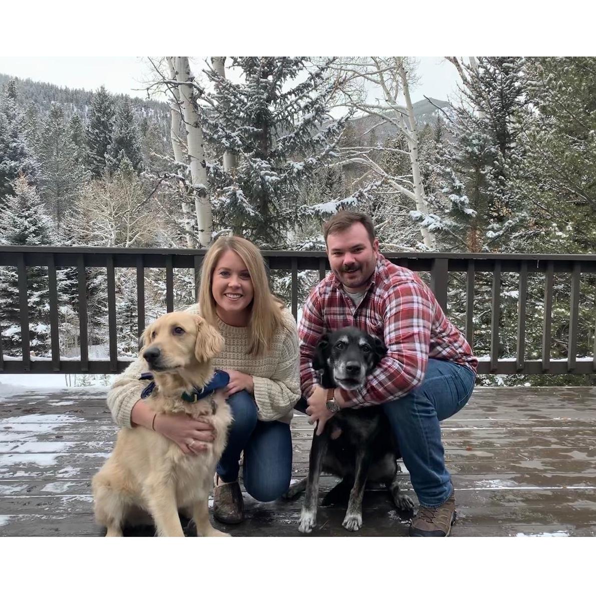 Christmas 2019, Salida, CO with Buddy & Loki.