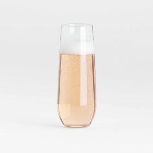 Aspen 9-Oz. Stemless Flute Glasses, Set of 12