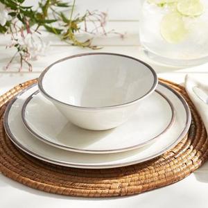 Melamine Dinner Plate, Set of 4, Stone