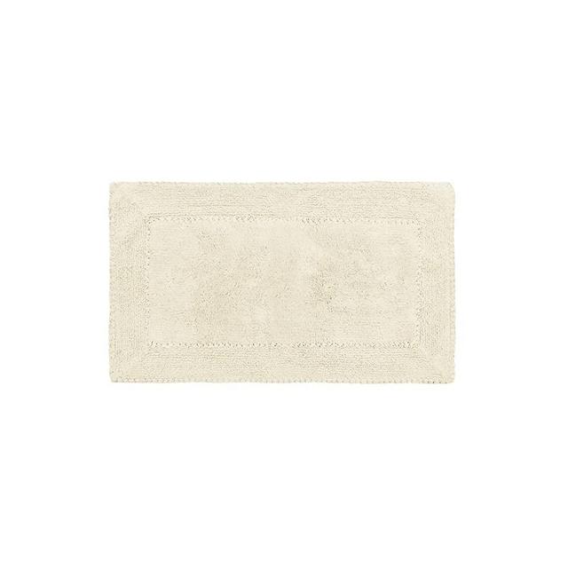 Laura Ashley Ruffle Cotton 17" x 24" Bath Rug, Ivory