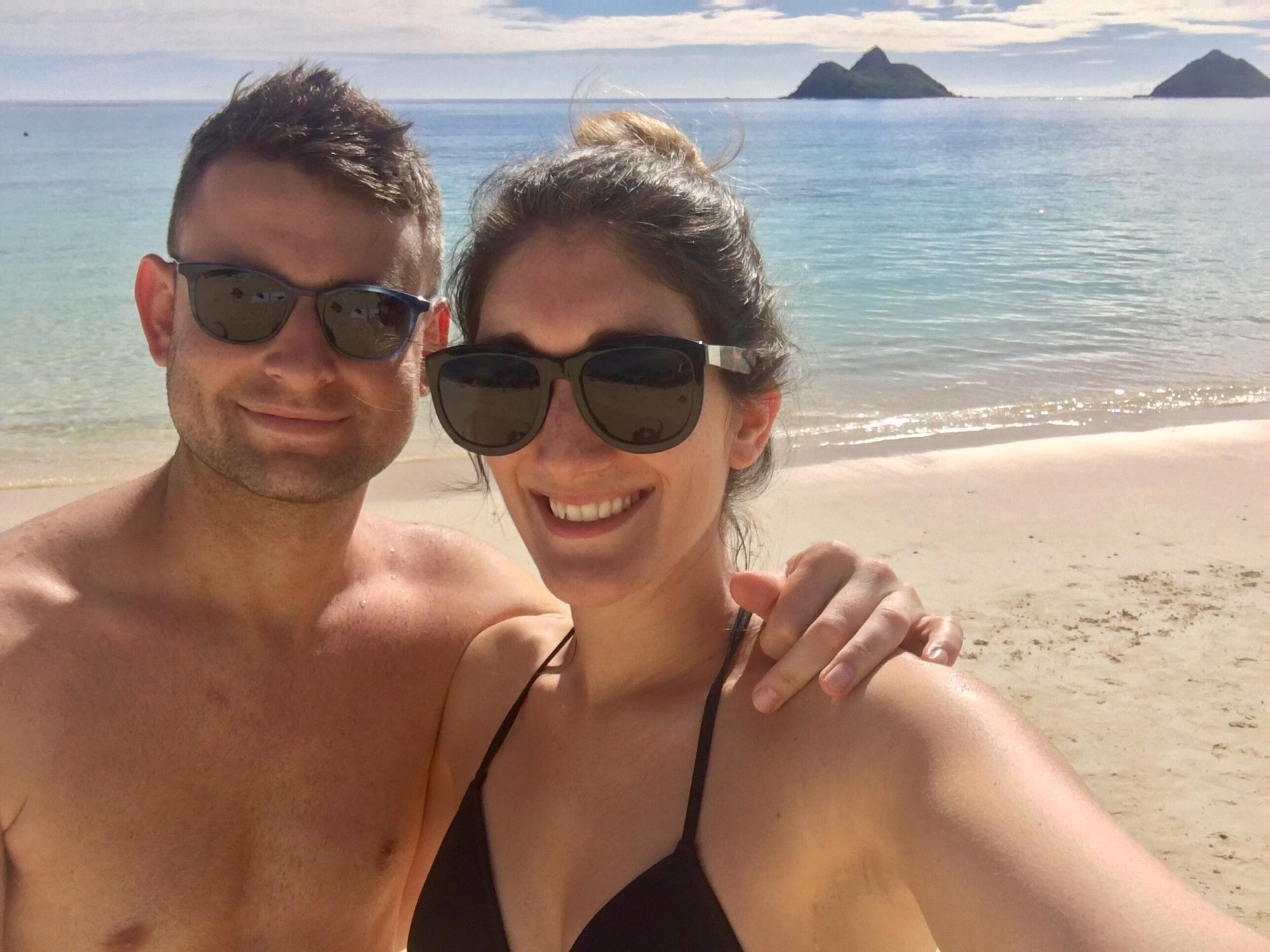 Beach snaps in Hawaii - unbeknownst to me, the morning of the day we'd be getting engaged!