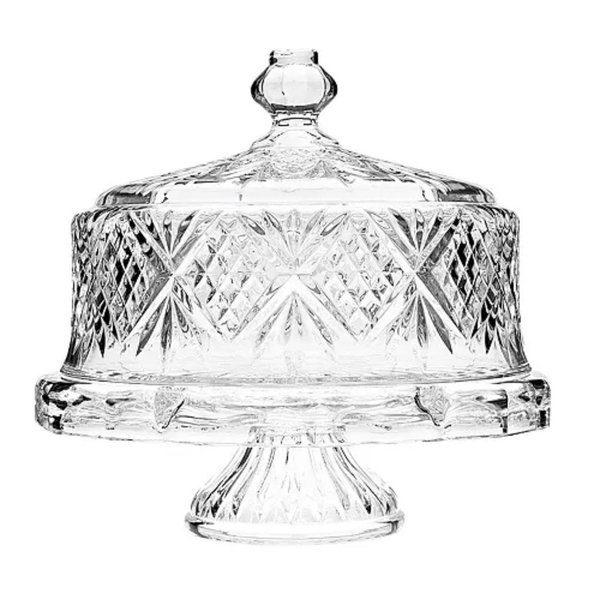 Godinger Crystal Footed Cake Dome