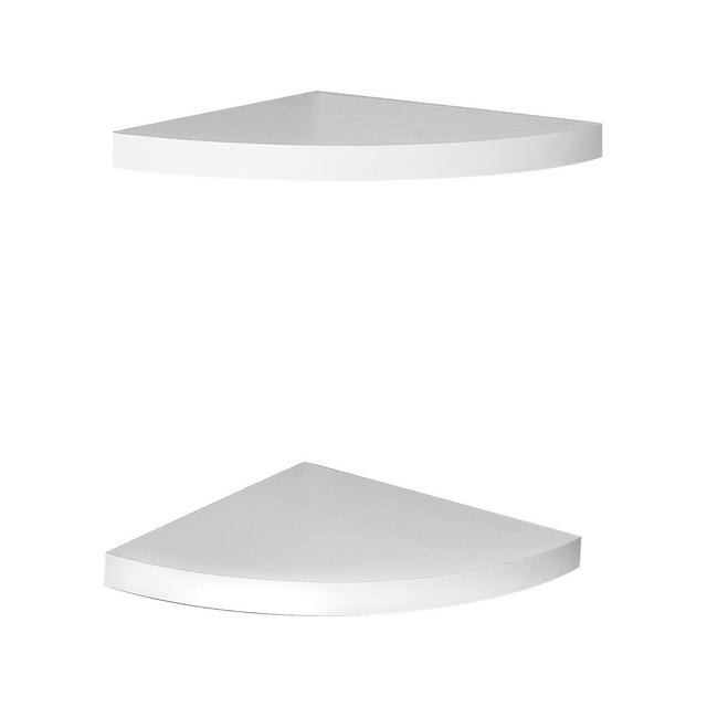 2 Pack Corner Shelving Set White