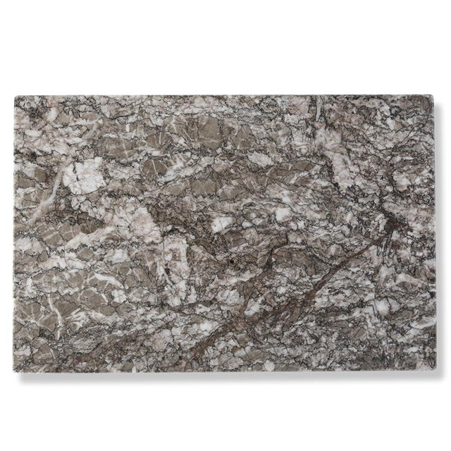 Koville Natural Marble Cutting Board for Kitchen Pastry Bread, 12" x 8" Real Stone Slab Marble Cheese Board for Counter, Decorative Boards Serving Boards for Home Kitchen(Morocco-Zagora Gray)