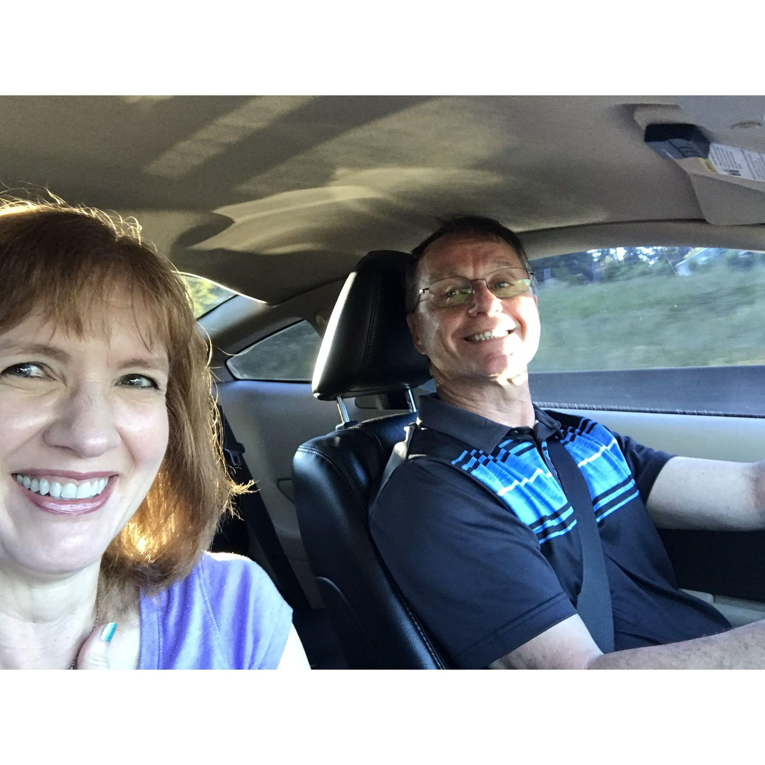 Having fun taking a spin in Mark's Mustang GT!
