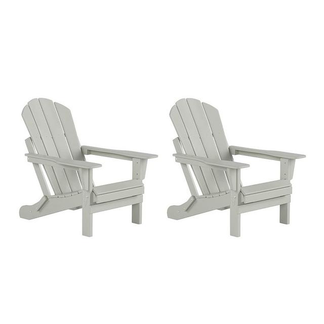WestinTrends Outdoor Adirondack Chairs Set of 2, Plastic Fire Pit Chair, Weather Resistant Folding Patio Lawn Chair for Outside Deck Garden Backyardf Balcony, Sand