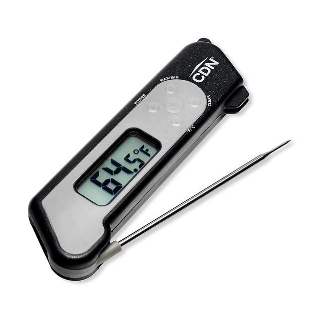 CDN TCT572-B ProAccurate Digital Instant Read Folding Thermocouple Cooking Thermometer-NSF Ceritfied Black