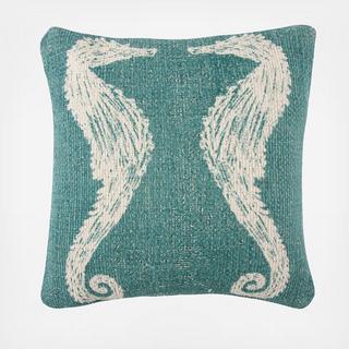 Seahorse Grain Sack Pillow