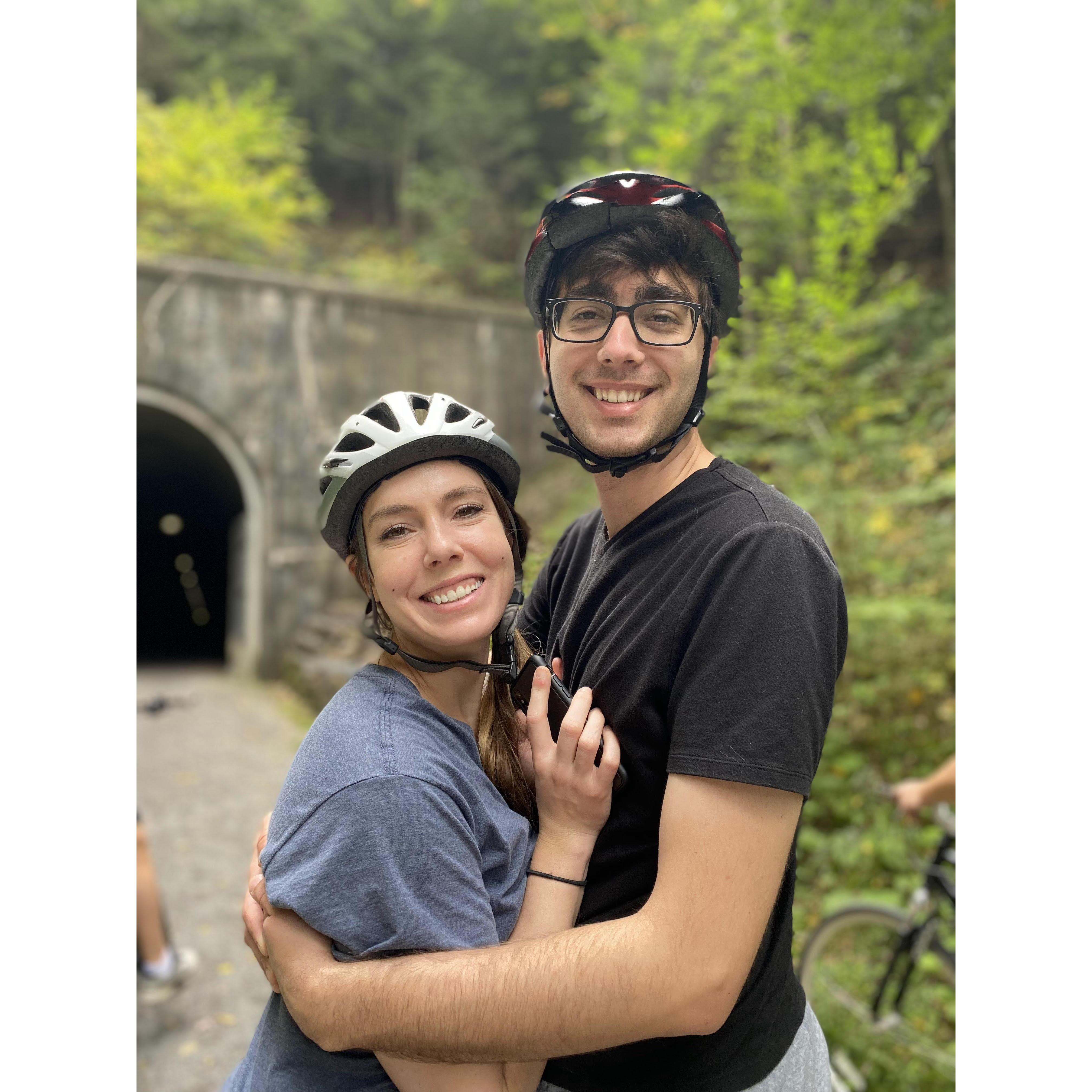 This was the annual Kincaid downhill bike ride on the Great Allegheny Passage.