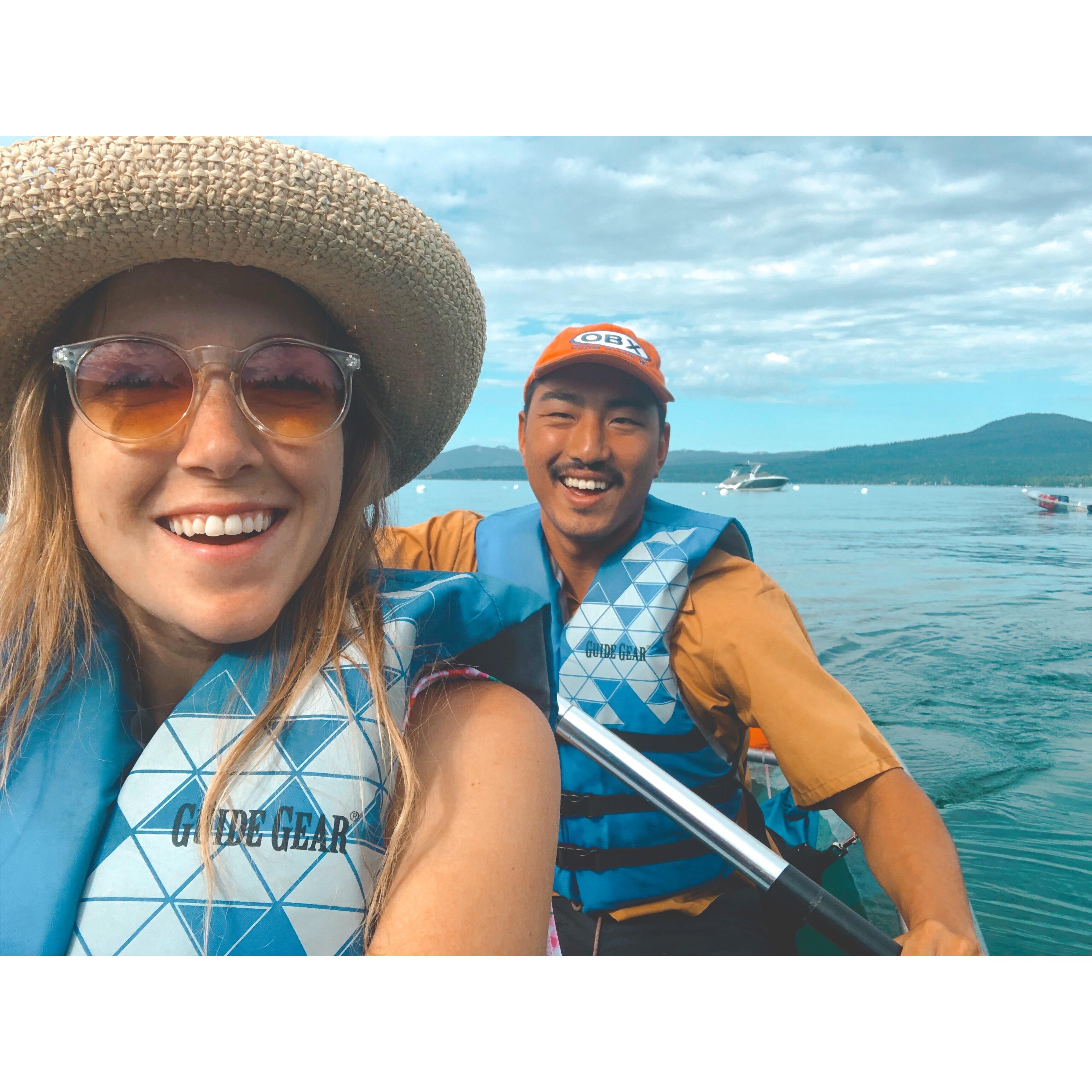 and we've been lucky enough to travel the world together - Tahoe!