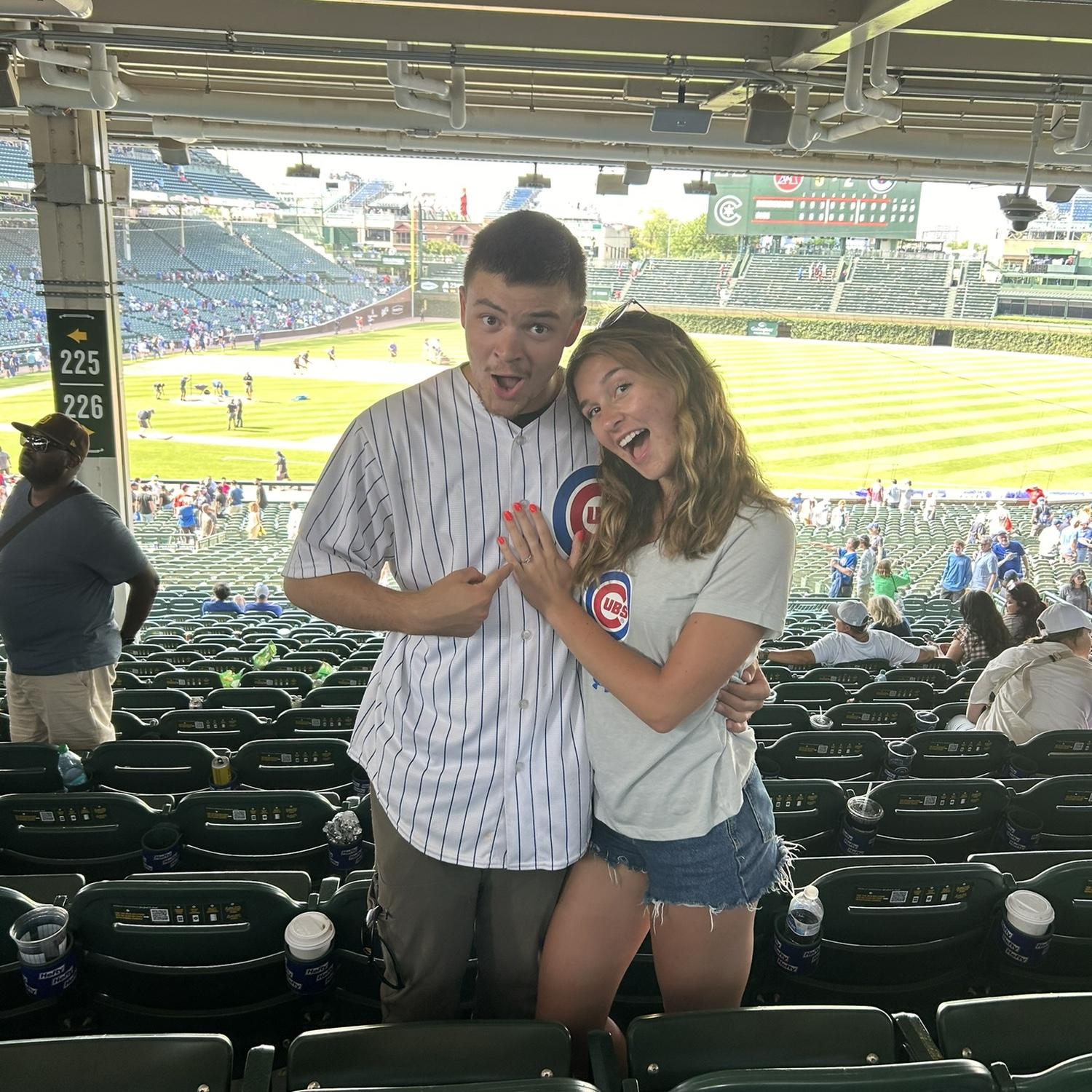 2024- Engaged at Wrigley Field !