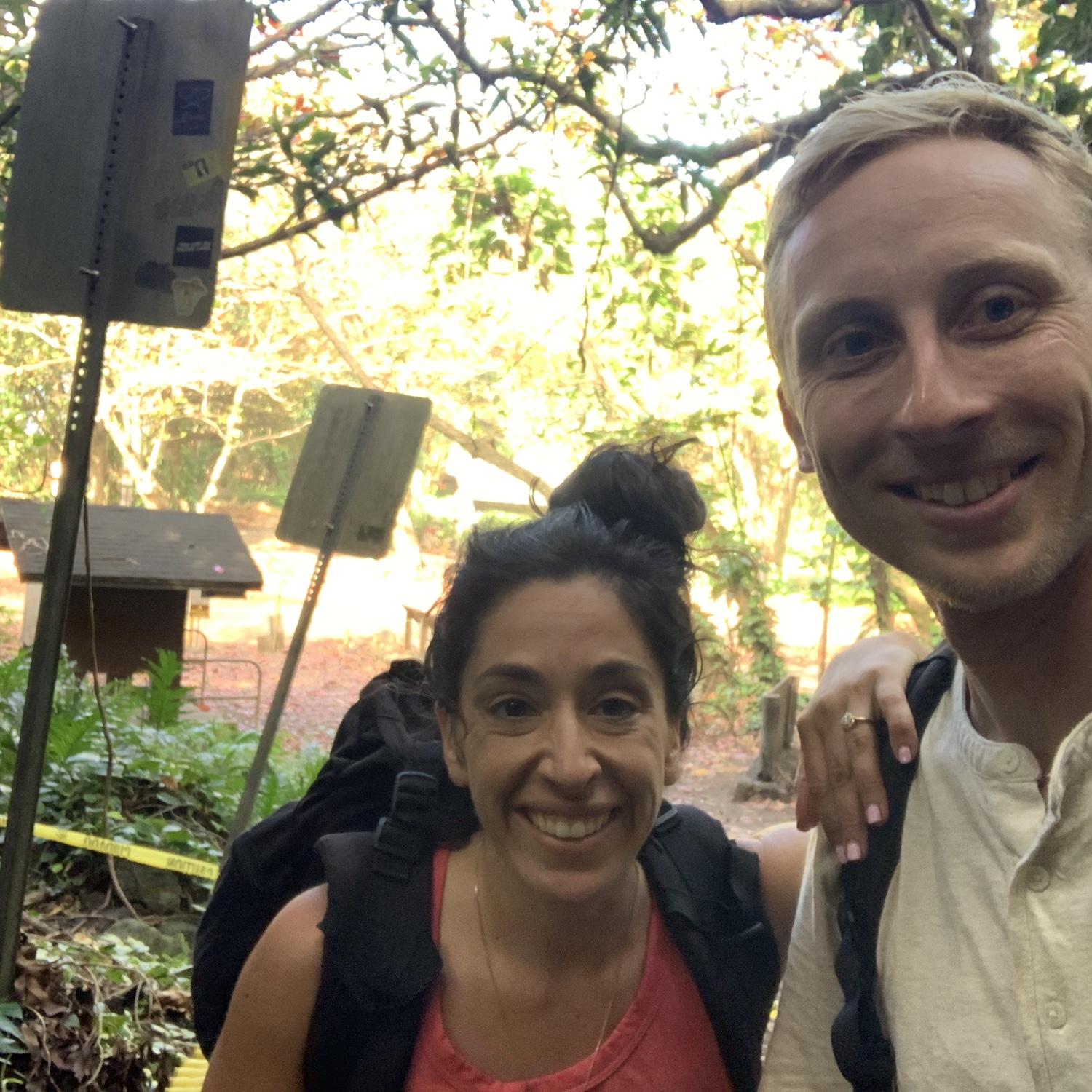 Relieved to make it out of the proposal hike! We didn’t pass any hikers for miles at the end. Park Service closed the trail for flash flooding, but with the help of some campers we returned safely!
