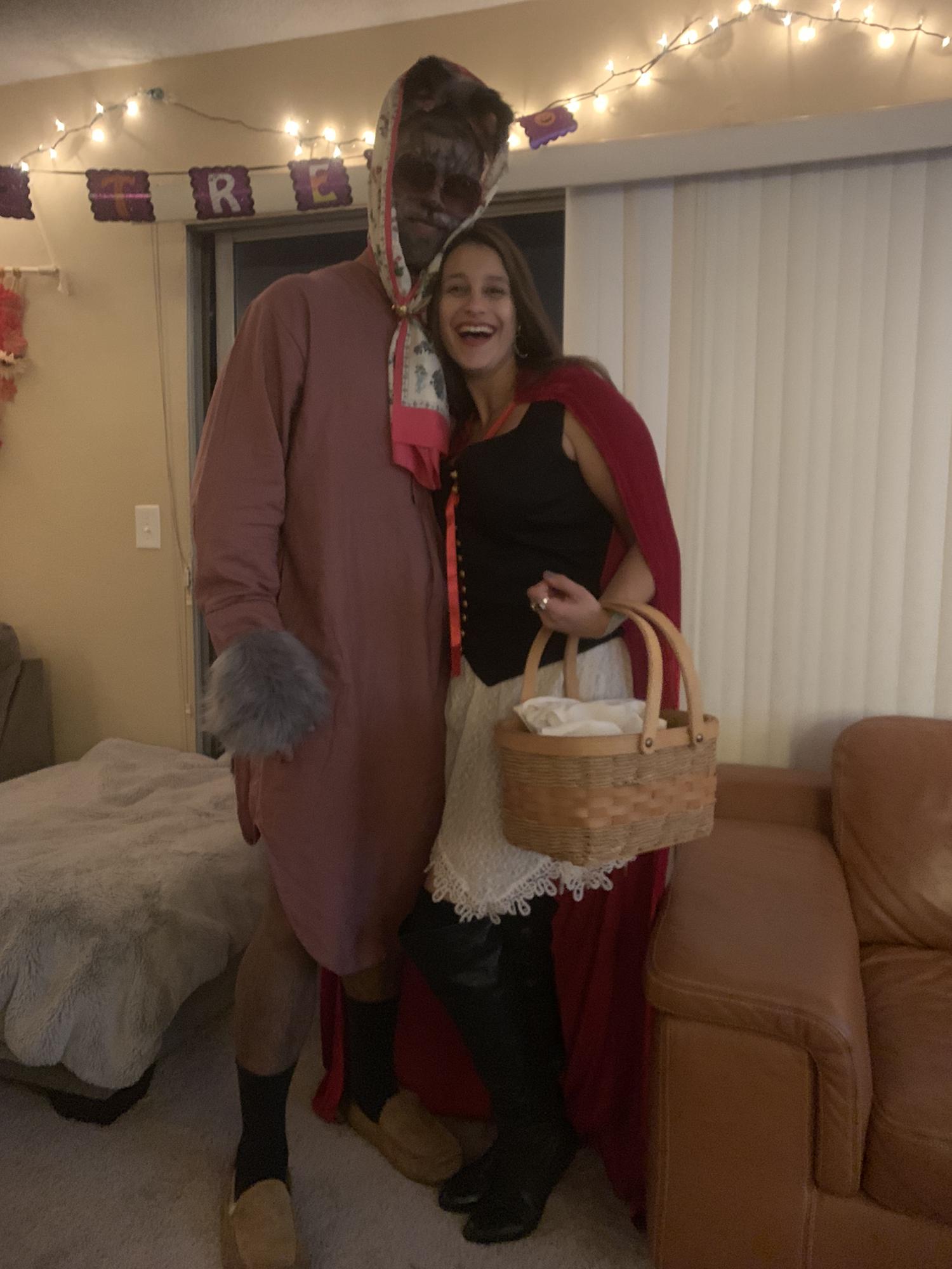 Grandma wolf and little red Halloween 2019
