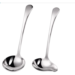 1-Piece Sauce Ladle and 1-Piece Gravy Ladle, 18/10 Stainless Steel, Dishwasher Safe(Silver)