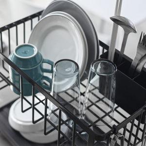 Two-Tier Wire Dish Rack in Black - Yamazaki Home