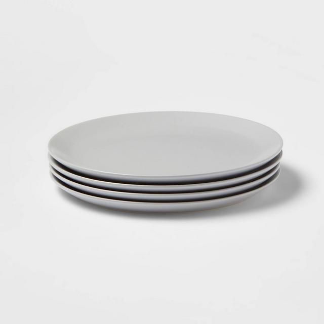10" 4pk Stoneware Acton Dinner Plate Gray - Threshold™