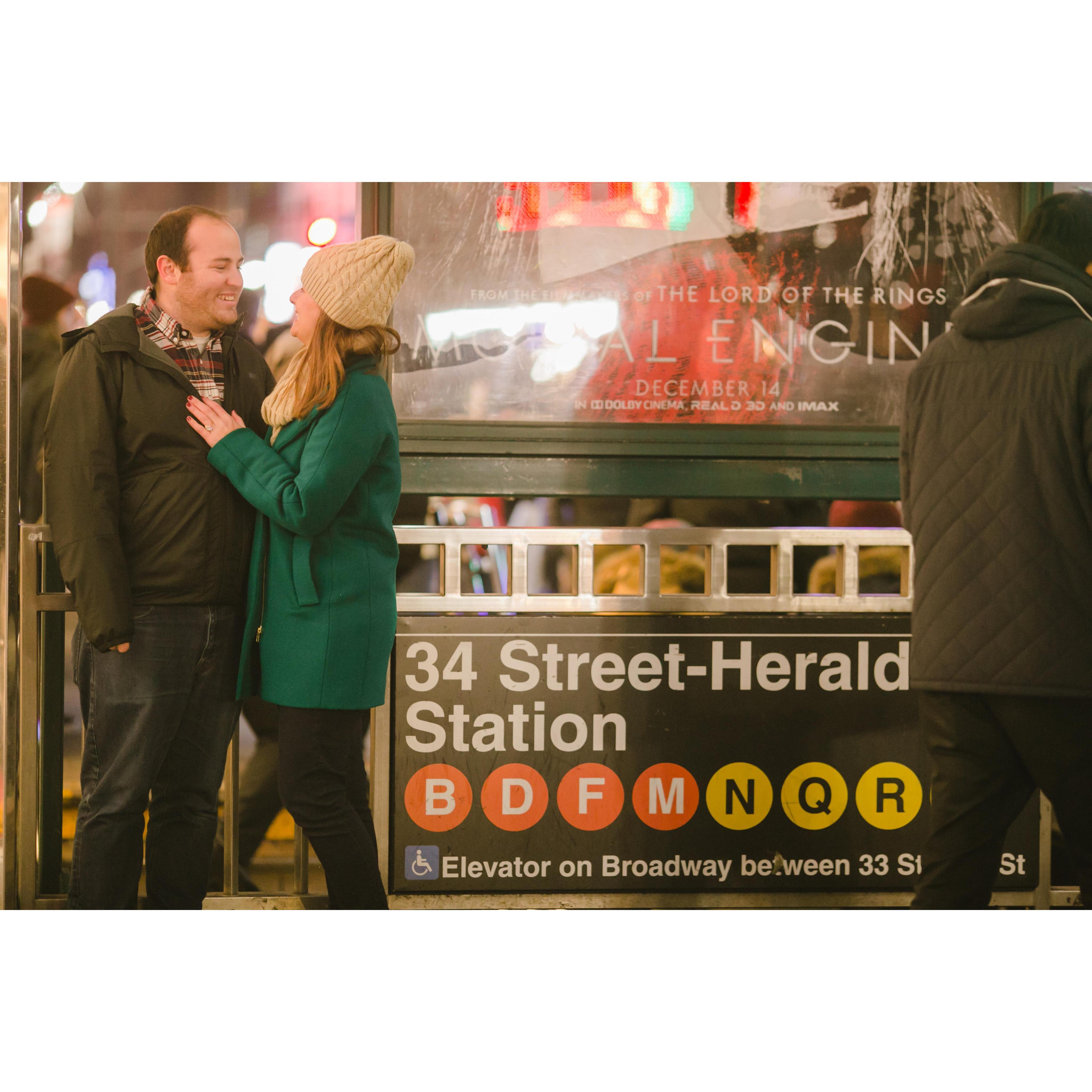 2018-Our engagement in New York City!