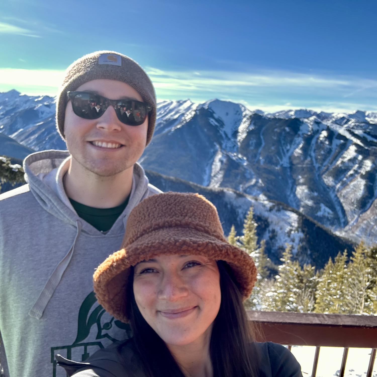 Sipping cocktails at a mountain top bar🤌🏻 no complaints honestly.