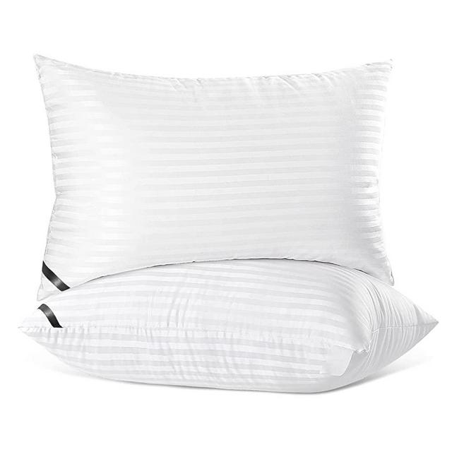 TECHTIC Queen Size Pillows for Side and Back Bed Pillows for Sleeping 2 Pack Sleepers Super Soft Down Alternative Microfiber Filled Pillows 20 x 30 Inches