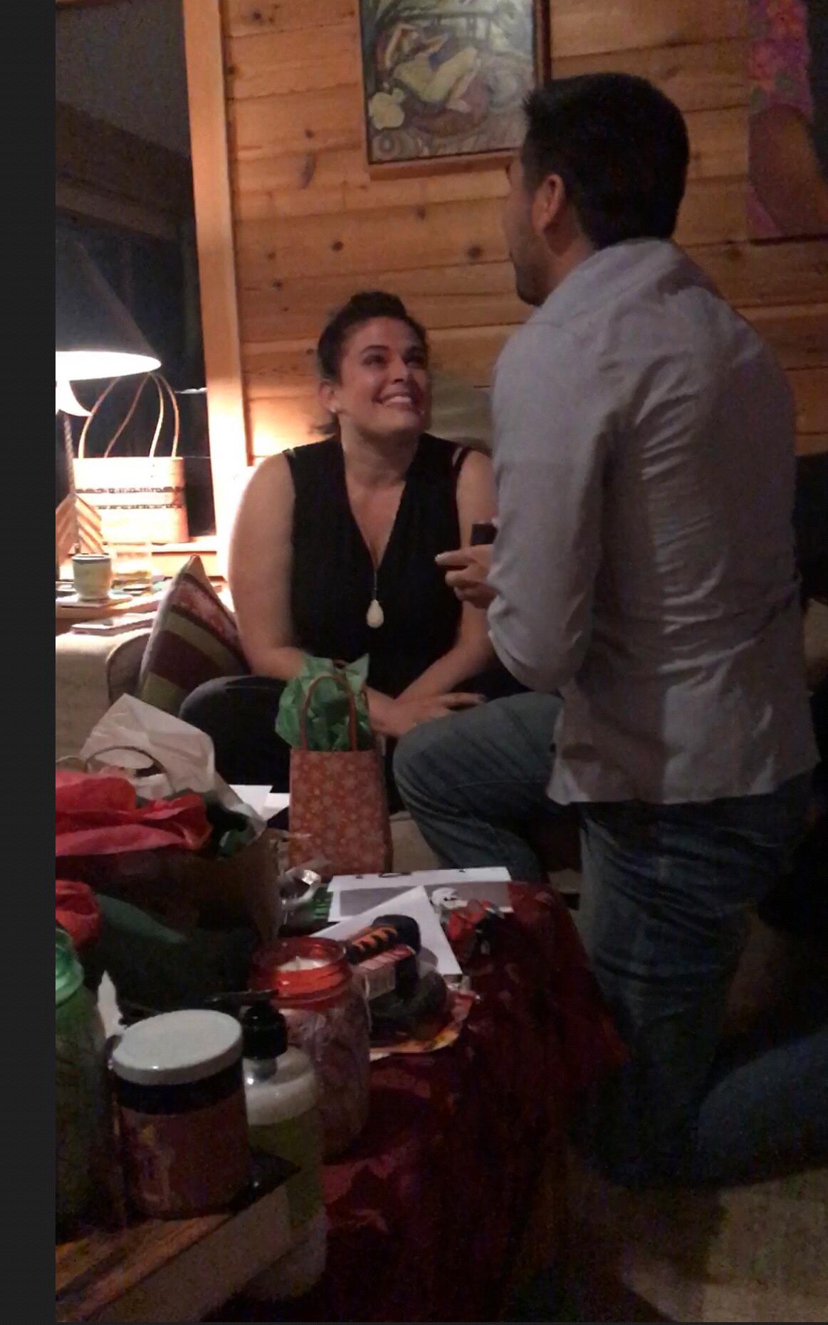 Edgard proposing to Kylie at her parent’s home on Christmas