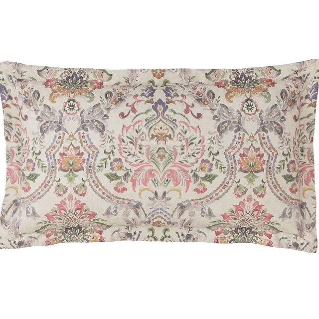 Taupe Ivana Organic Cotton/Linen Shams, King, Set of 2