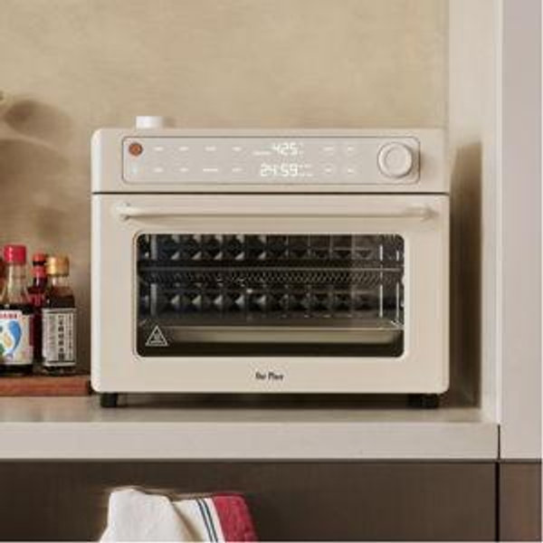 Our Place Wonder Oven Pro | 8-in-1 Digital Air Fryer & Countertop Oven with Basket, Rack, Pan & Tray | 3-Rack, 32 QT Capacity - Air Fry, Toast, Roast, Bake, Reheat, Broil, Proof & Dehydrate | Cream