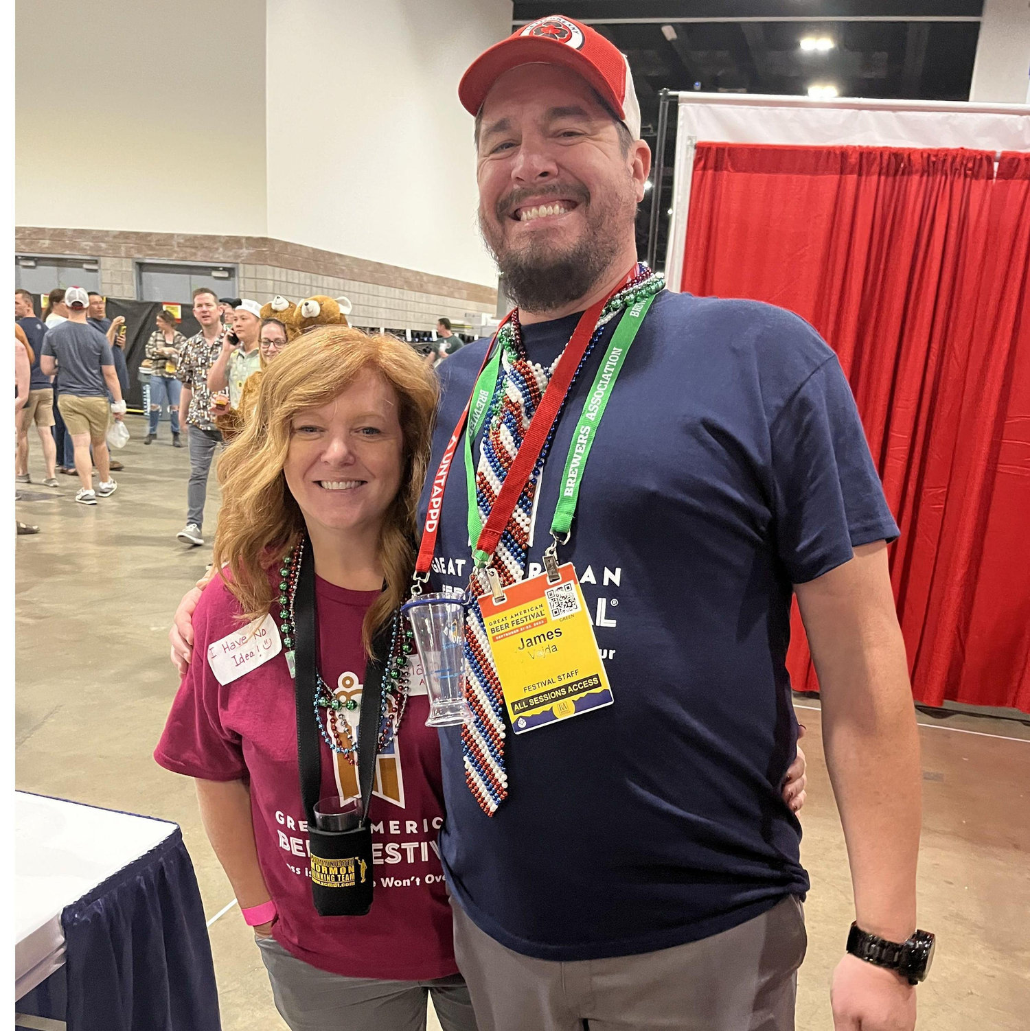 The first time as an engaged duo in Denver at the Great American Beer Fest