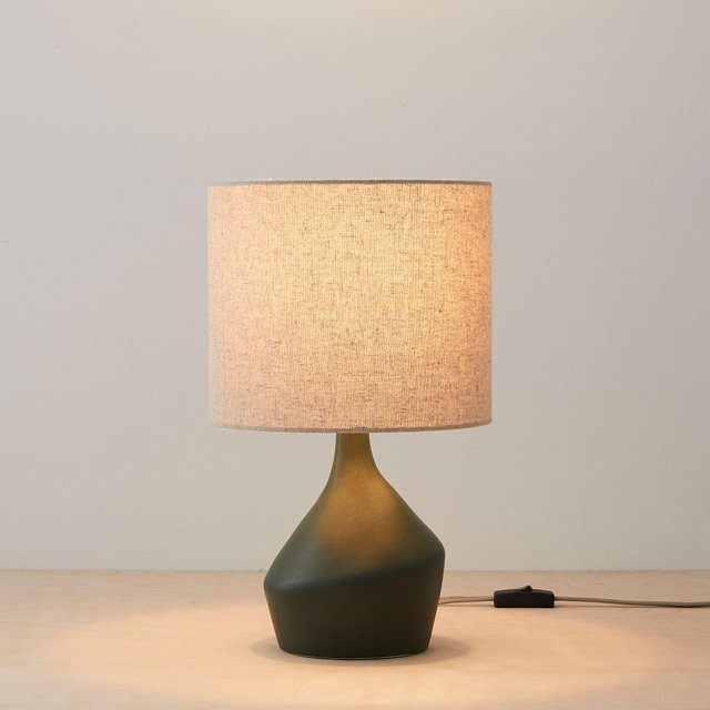 Asymmetry Mini Table Lamp, 16.5", Green