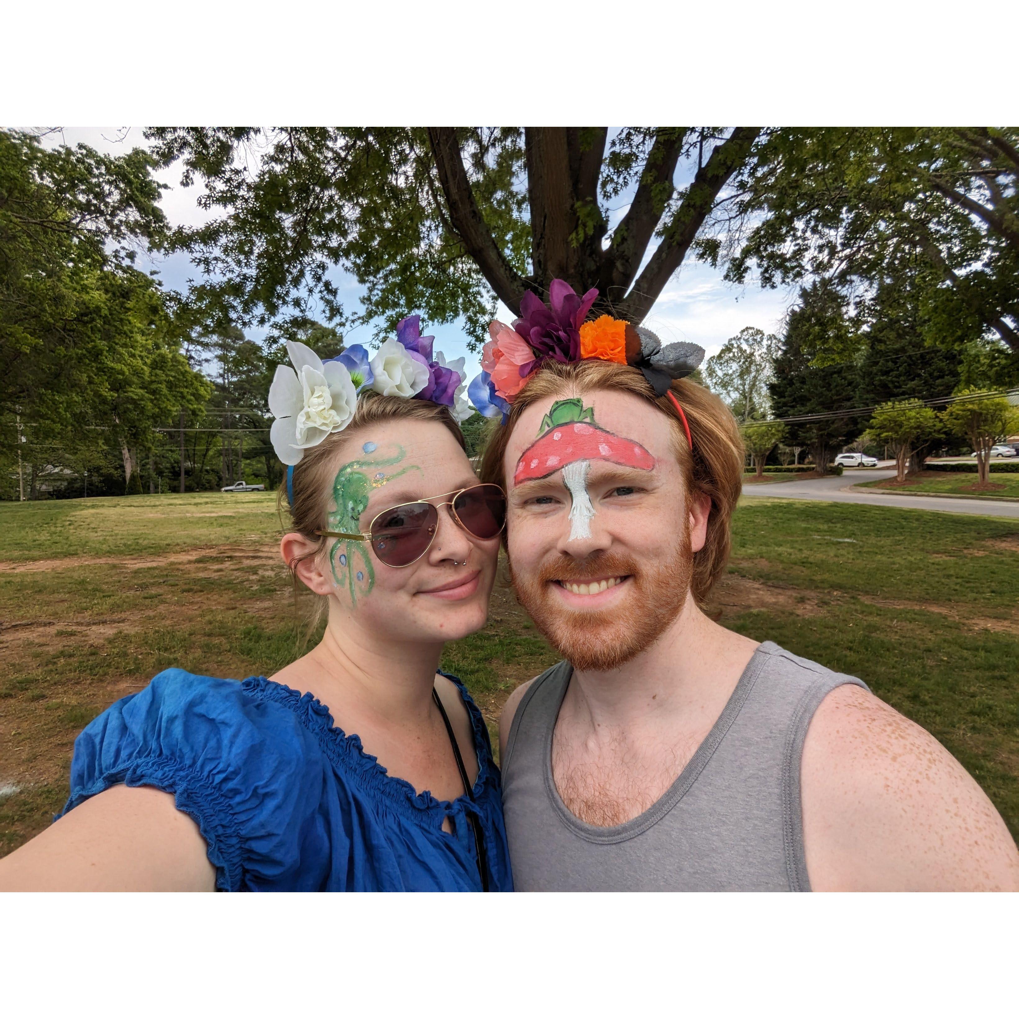 We love to explore together, and attend local events whenever we can.