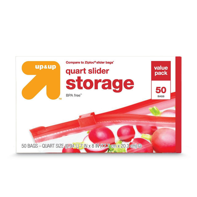 Slider Quart Storage Bags - 50ct - up & up™