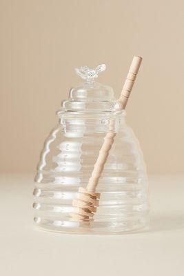 Glass Honey Jar with Dipper