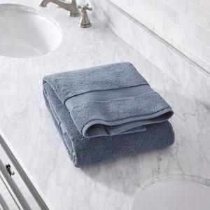 Organic Turkish Cotton Evening Blue Bath Towel