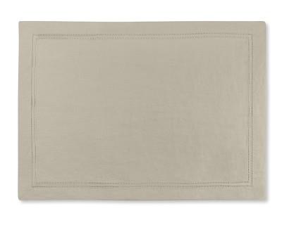 Linen Double Hemstitch Place Mats, Set of 4, Flax