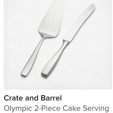 Crate and Barrel - olympic 2-piece cake serving set
