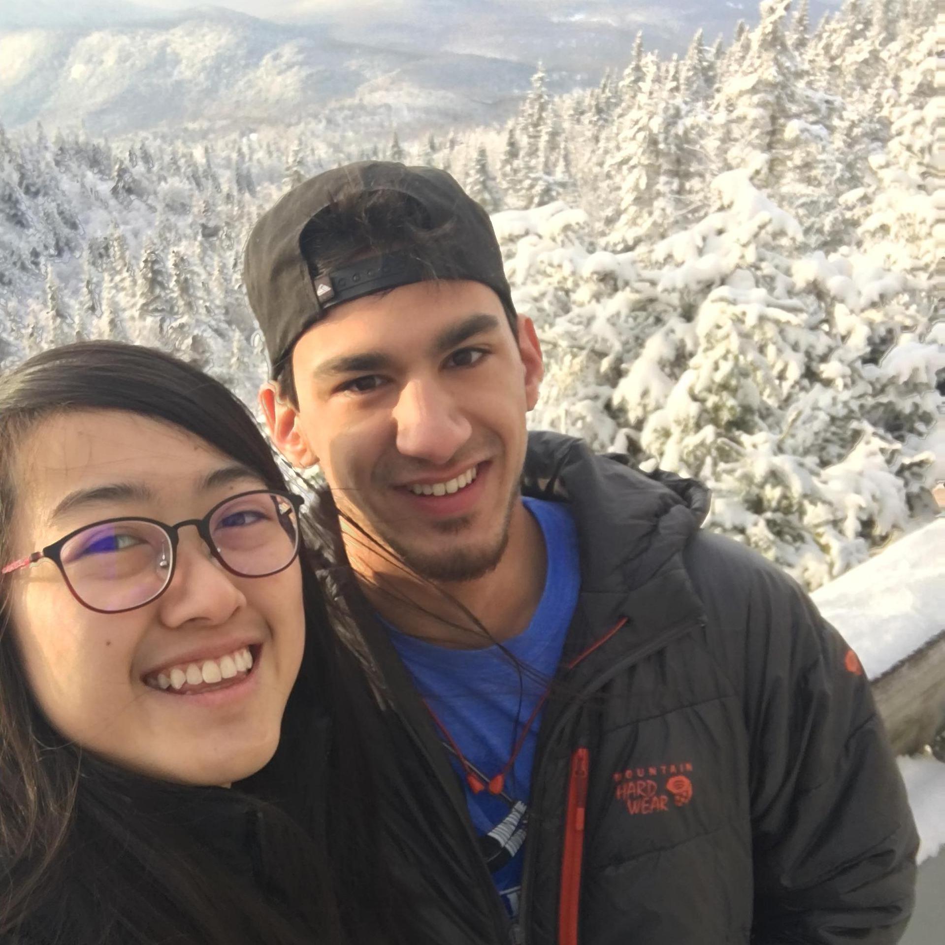 First trip together! Hiked up East Haven, NH with some friends in the middle of winter, stayed in a cabin and had to stay warm with a wood burning stove!